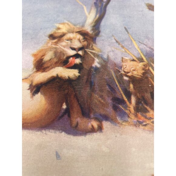 Vintage 1920s Art Print "Uncle Leo" By T.T. Davis Humorous Lion Illustration - Picture 3 of 4